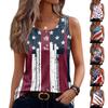 Square Collar Tank Top Women Print Tank Tee Casual Loose Fit Sleeveless Shirt