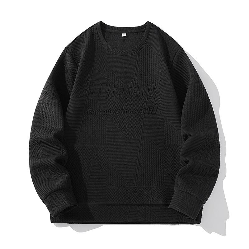 

Мужской теплый модный универсальный свитер большого размера из мягкой ткани, свободный повседневный спортивный трикотаж с длинным рукавом 4XL