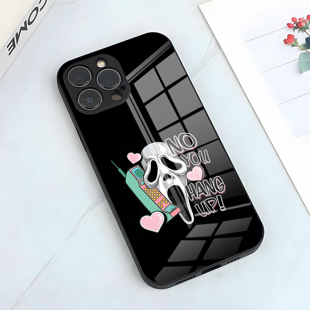 Ghost Face Scream Phone Case For IPhone 17 Pro Max 15 Pro 16 14 Plus 12 13 Mini 11 Pro Shockproof Glass Cover
