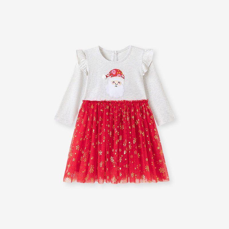 Little Maven Source Factory Children s Clothing Christmas Girls  Dress Autumn European and American Cartoon Children s Dress S3196 2Y (90cm)