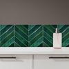 10Pcs Wall Stickers Dark Green Leaf Pattern Easy to Paste Anti-Slip Wall Decals Living Room Bedroom Kitchen Decor