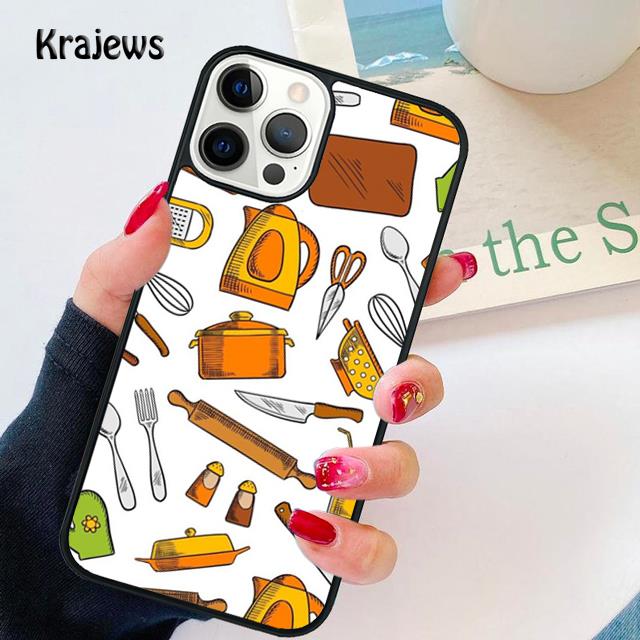 Baking Cooking Utensils Chef soft Phone Case Cover For iPhone 17 Air 16 15 14 plus 12 13 pro max coque Fundas