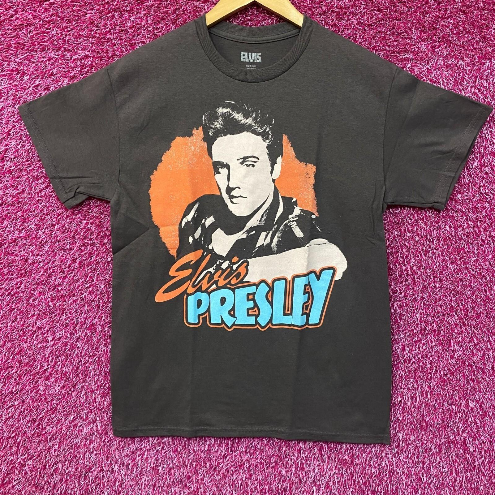 Elvis Presley Portrait Gray T-Shirt L