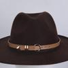 Retro European & American Straw Hat with Leather Buckle and Creative Hatband Decoration