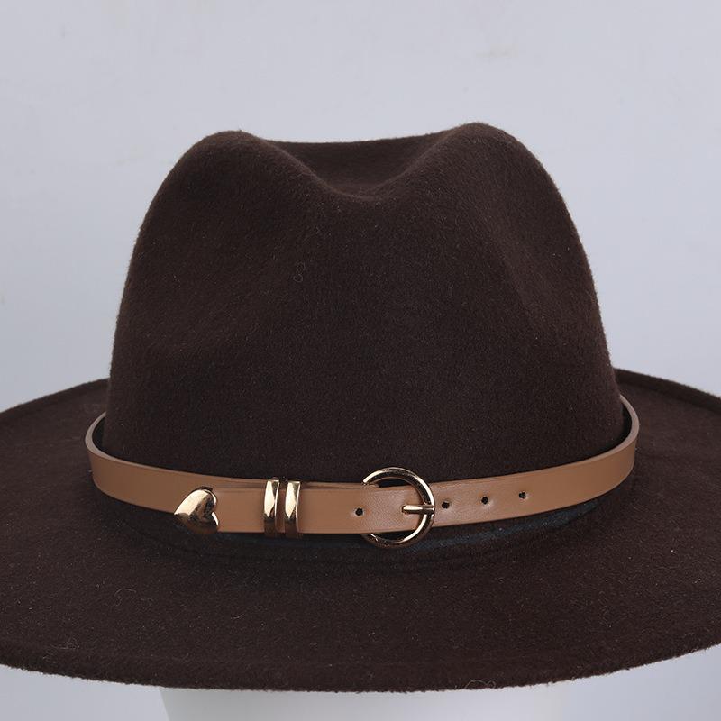 Retro European & American Straw Hat with Leather Buckle and Creative Hatband Decoration