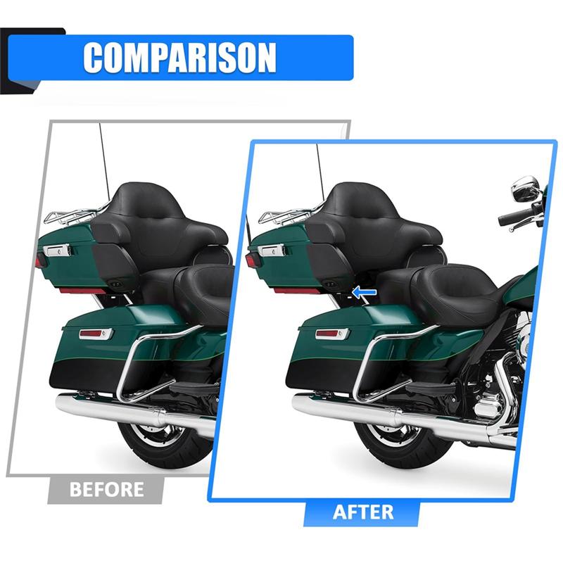 Ac29-Adjustable 1-3Inch Tour-Pak Relocator Kit Mount Extend Plate Trunk Rack For Road King Street Glide 2014-2024