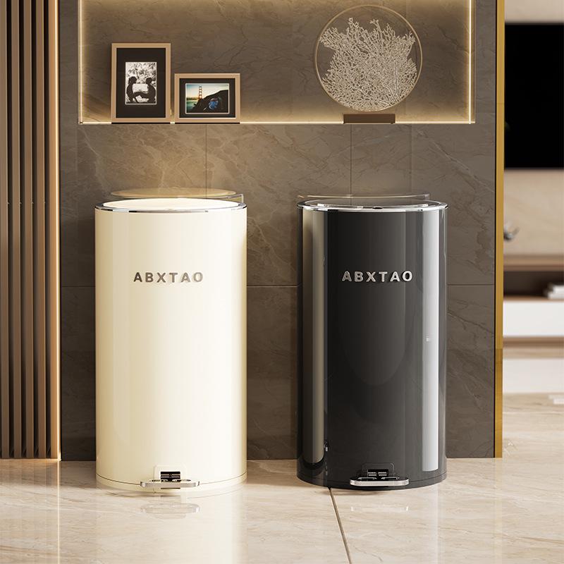 Large Capacity Metal Trash Can with Sealed Lid & Foot Pedal for Home