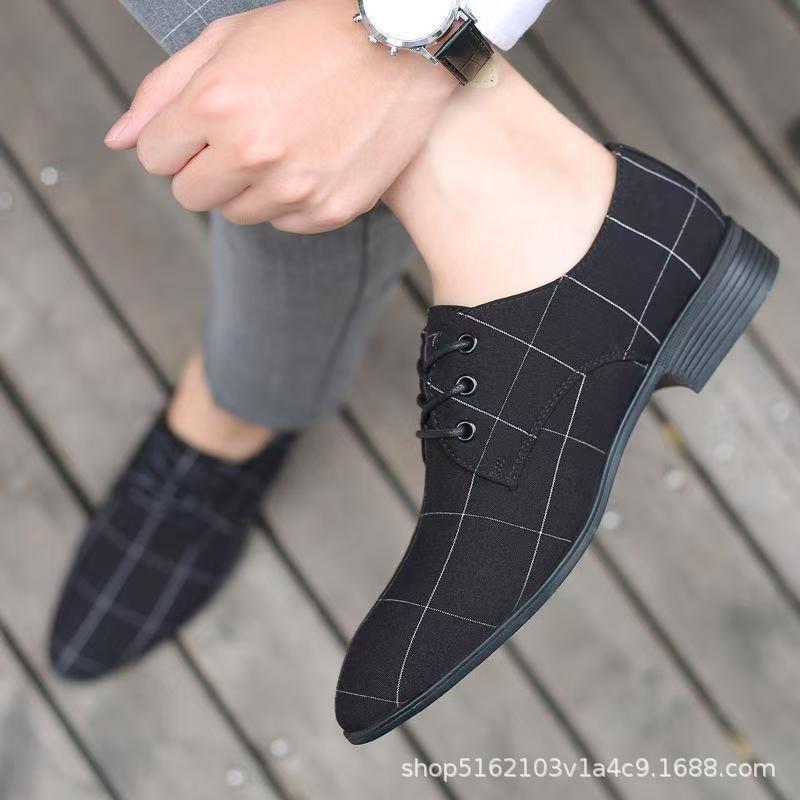 Summer new soft leather beanie shoes business men's casual leather shoes men's shoes men's derby shoes