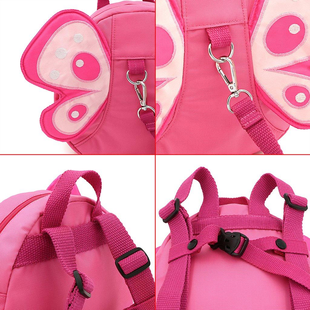 Sumnacon Leash with Backpack Cute Animal Stuffed Animals Anti-Lost Leash, Bag, (Pink)