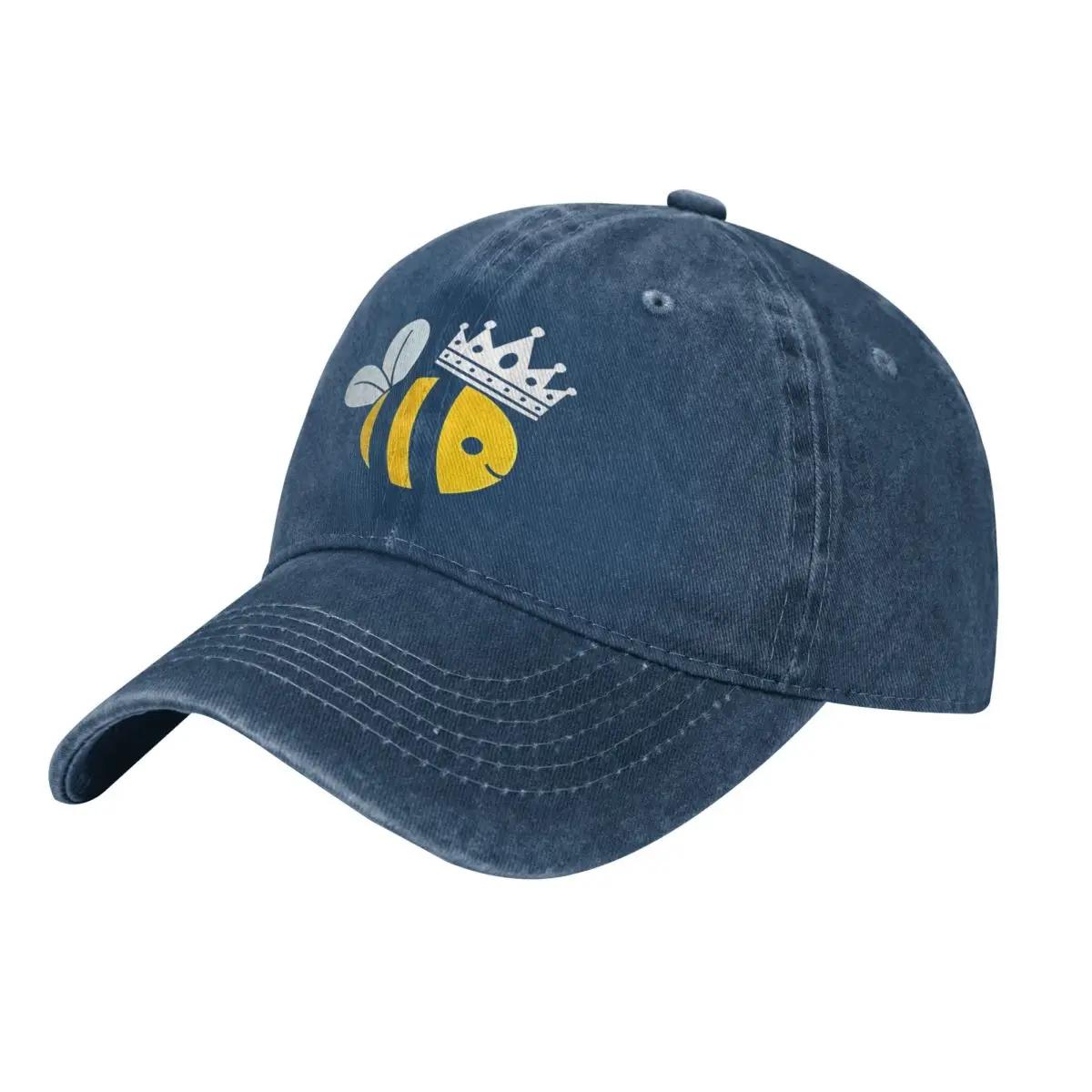 

Queen B Queen Bee Crown demin Cap Lightweight Caps Men Cap Man Summer One Size
