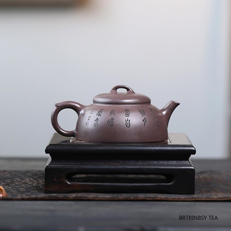 130ml Chinese Yixing Purple Clay Teapot Handmade Lotus Zisha Tea Pot Tradition Household Tea Set Beauty Tea Infuser Kettle Gifts