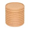 Samcos Round Cork Coasters, Pack of 12, 10cm Diameter, Heat-Resistant, Rounded Edges for Coffee Tables, Glasses, Mugs, Restaurants, Home, Cafes