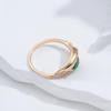 Ringe mit Blattstruktur und grünem Zirkon für Damen, täglich passender Modeschmuck