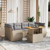 VidaXL Garden Lounge Set with Cushions 7 Pcs, Patio Sofas, Patio Furniture Set, Outdoor Furniture, Beige 3272095
