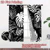 2D flat Photography Backdrop Tapestry Black and White Leaves 100% Polyester Festive Backdrops Use for Suitable for indoor