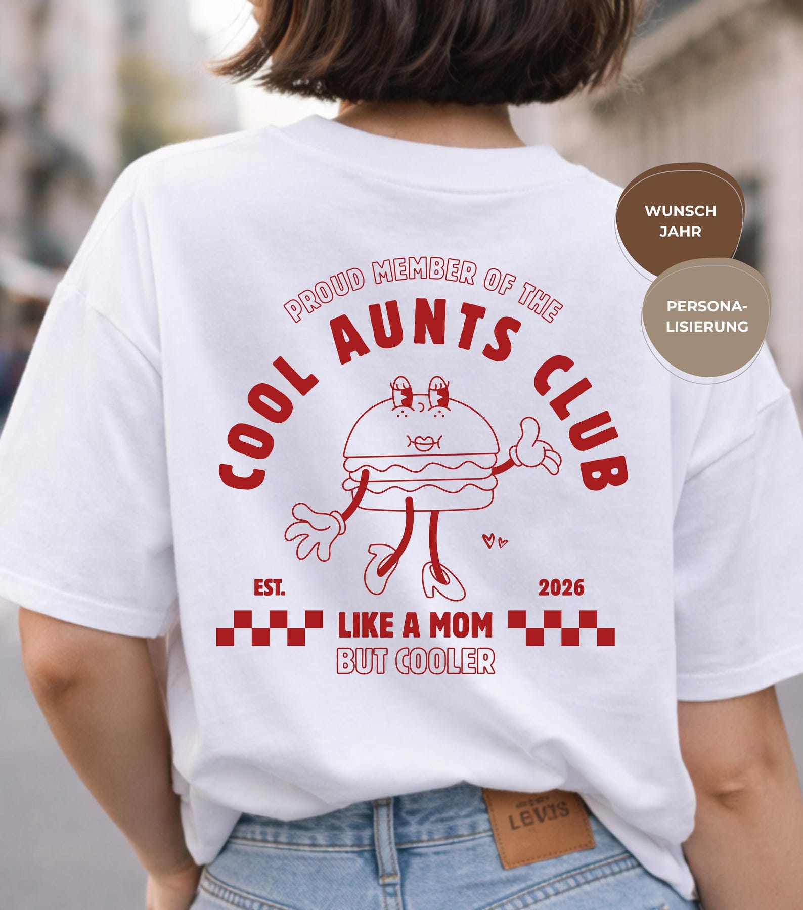 Personalized Cool Aunts Club Shirt, Gift for Aunt with Desired Year, Cool Aunt Gift, Personalized Gift Idea for Expectant Aunt S