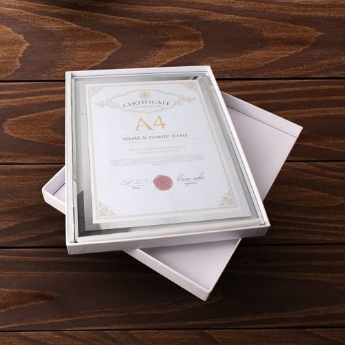 A4 Photo Frame, Glass, Stylish, Picture Frame, Certificate, Photo Stand, Gift, Display Only