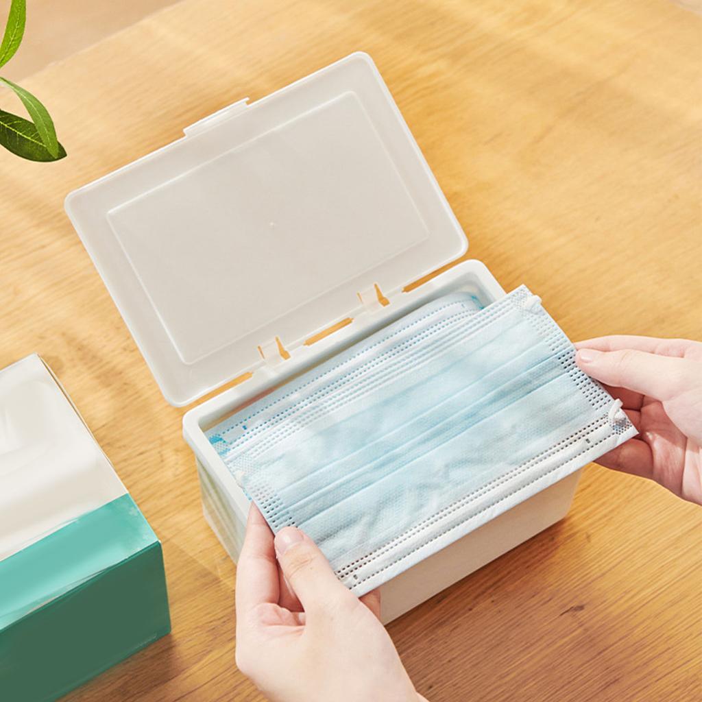 Pudełko-dozownik na osłony twarzy Wielofunkcyjne Duża pojemność Pyłoszczelne Ochronne Pudełko do przechowywania na biurko z C
