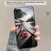 Small pebble flowers For Redmi Note 14 Pro+ 13 Pro 8 9 9S 12S 10 Pro 11 12 13C 14C A3 12 13 K60 Ultra Black Glass Phone Case