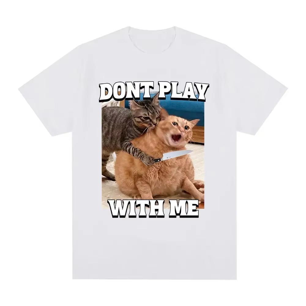 They don't play with me funny cat t-shirt Women's Memropa Vintage kitten t-shirts great inforUnisexs t-shirts