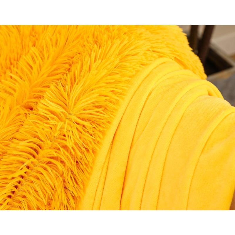 Soft Shaggy Long Fur Throw Blanket Thick Cozy Sofa Cover for Bed Living Room Nap Home Decor 200x230cm