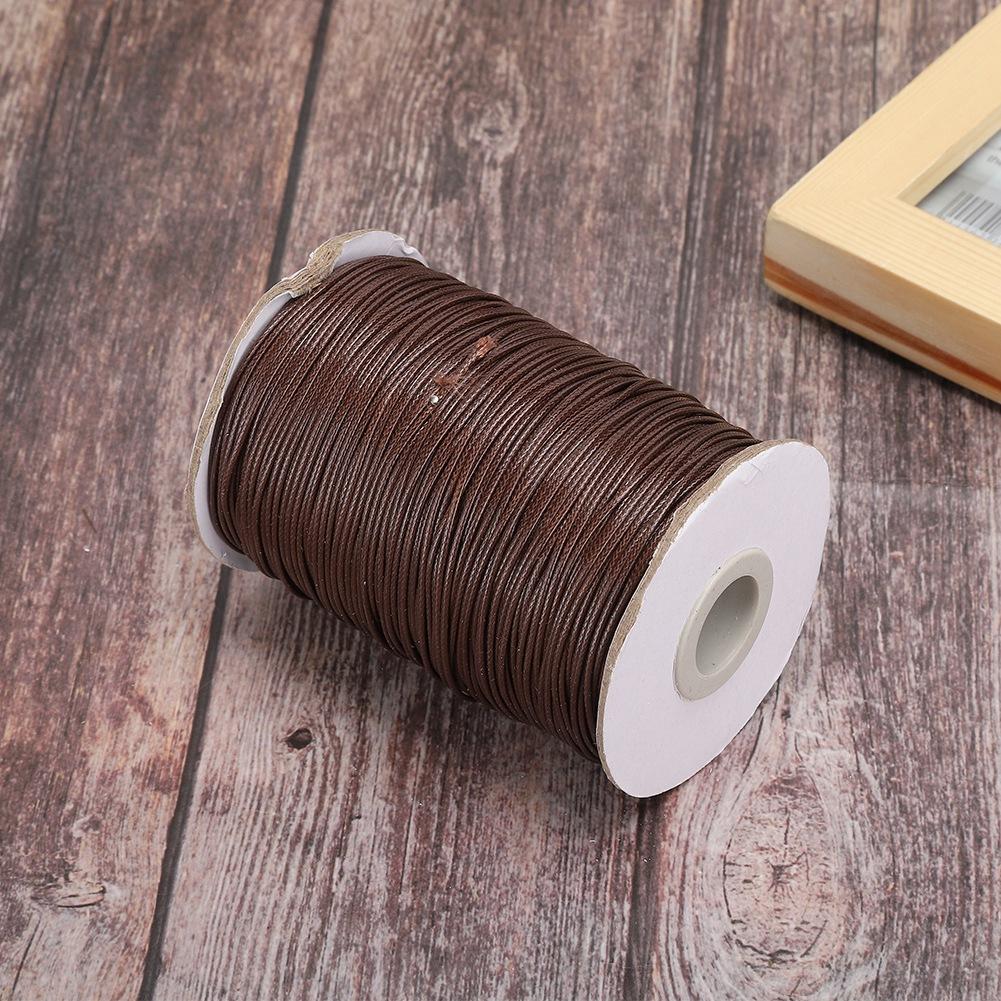 160m Wax Line Environmentally Friendly Hand Woven Rope Necklace Cotton Thrd 1mm(Black )