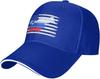 Slovenia Map US Flag Distressed Baseball Cap Polyester Casual Snapback Hat Outdoor Sun Protection Adult
