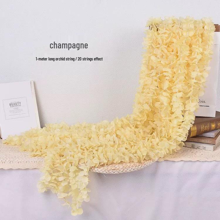 

Dense Orchid String Flower for Wedding and Auditorium Ceiling Decoration