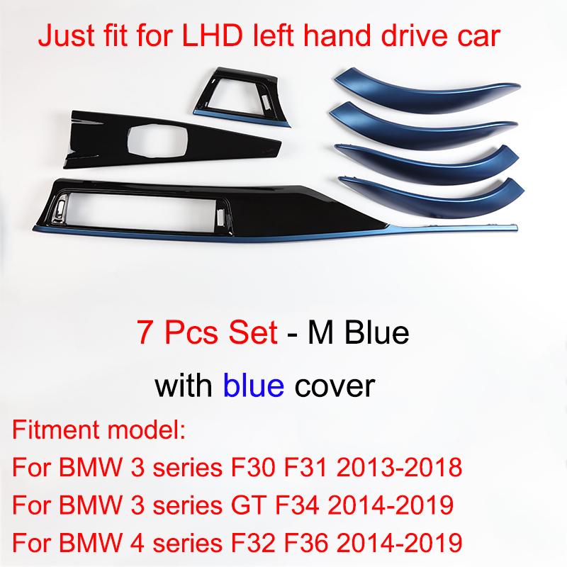 3 4 Series 3GT F30 F31 F32 F34 F36 BMW Replacement Car Interior Trims Dashboard Door Cover 7-piece set