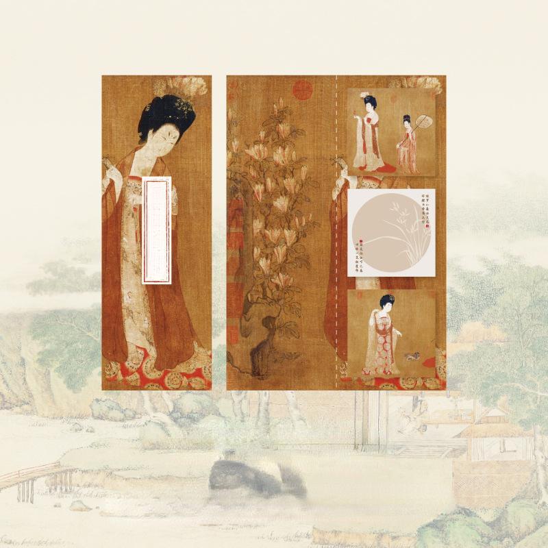 

60 листов блокнот в китайском стиле в стиле ретро, ​​винтажный блокнот с пейзажами и персонажами, блокнот для скрапбукинга, милый блокнот для заметок, студенческий