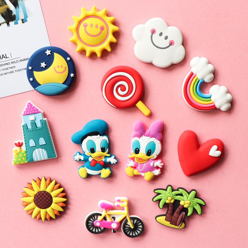 Cute Cartoon Soft Plastic Refrigerator Magnets Creative Decoration Early Education Stickers
