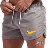 2025 Summer New Men's Quick-Drying Swim Trunks Sports Pants Swimwear Beach Shorts Jogging Shorts Dog Print