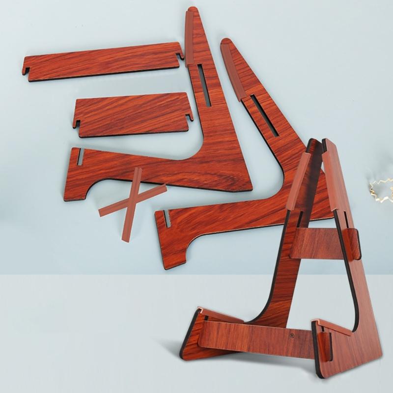 Supporto per Ukulele Portatile in Legno per Chitarra Stile L-Frame Supporto per Strumenti Musicali con Lati Morbidi per Ukulele Violini