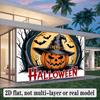 Halloween Backdrop Pumpkin Witch Hat Bats Party Wall Decor