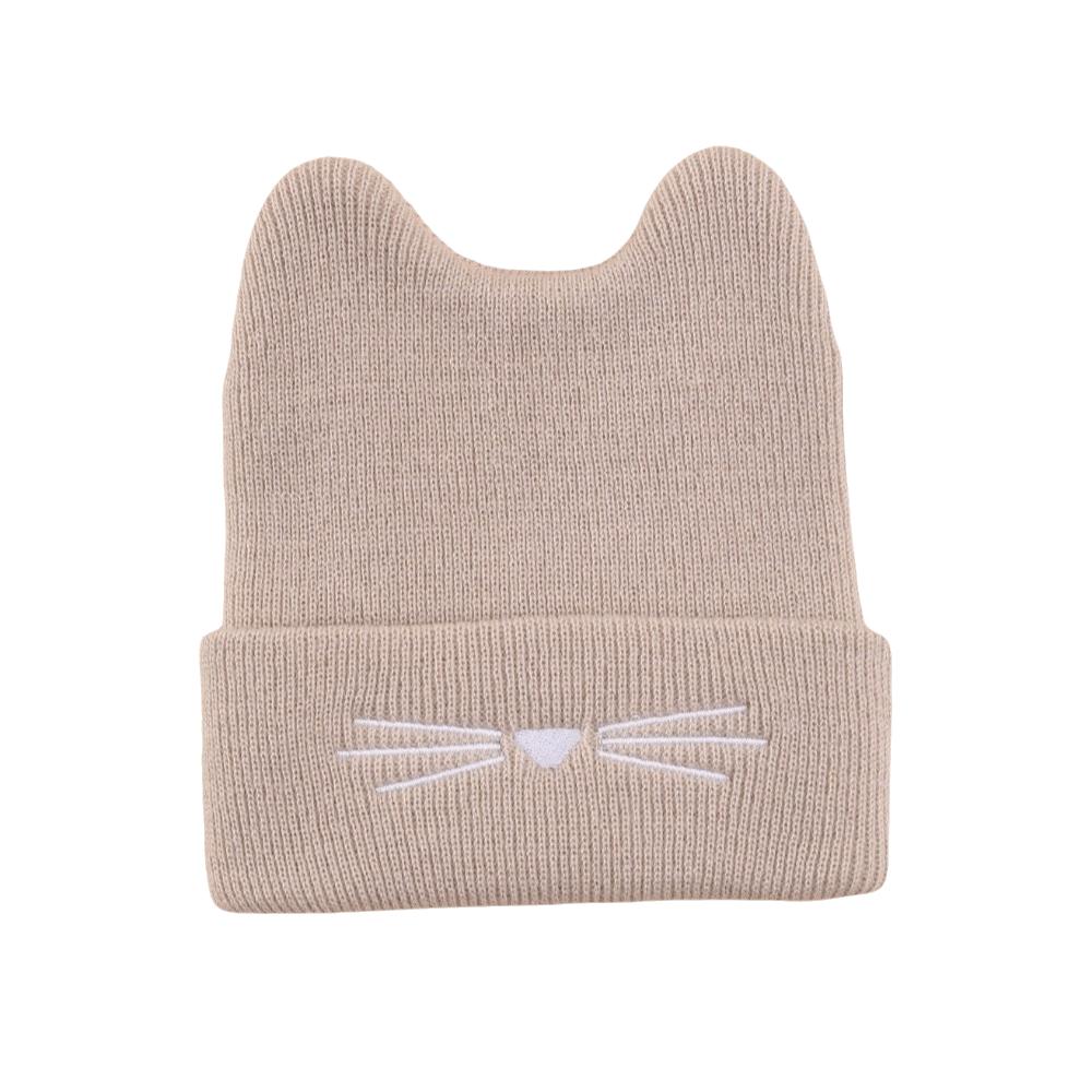 Keep Warm Kids Knitted Hat Cat Ear Winter Cap Cute Beanie Hat Children