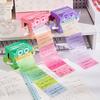 Cartoon Memo Pad Paper Pull Out Design Dopamine Sticky Notes Pearlescent Transparent Self-Adhesive Student Mistake Notepads