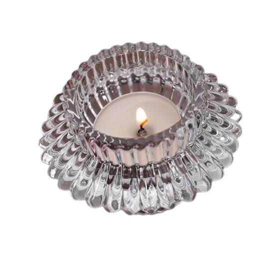 Double-sided Glass Candle Holder Clear Taper Pillar Tealight Candle Candleholder Candlestick Wedding