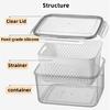 Fruit Vegetable Storage Containers for Fridge,3 PCS Produce Saver Containers for Refrigerator Organizer Bins,Plutuus BPA Free Plastic Produce Keepers