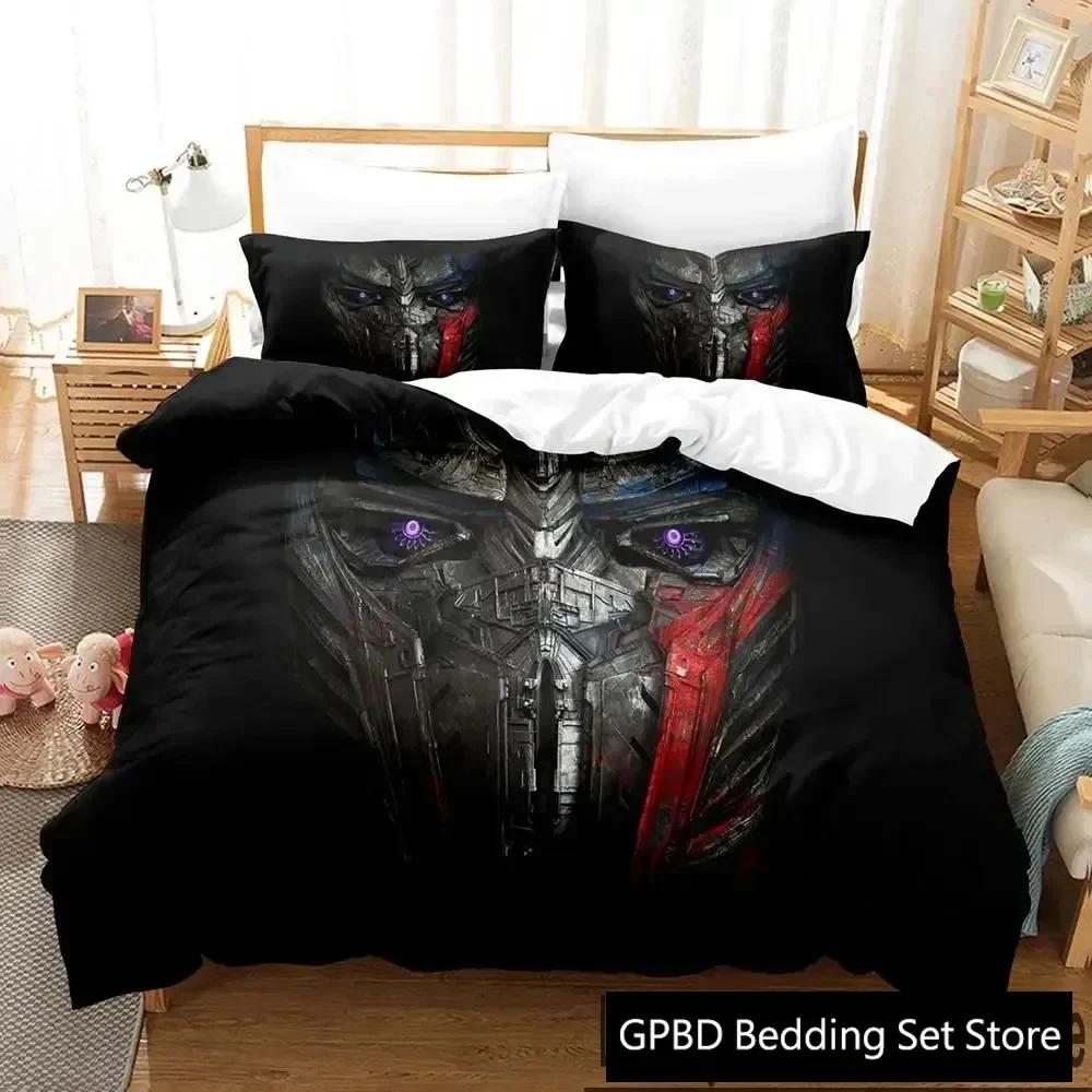 3D-tryckta Tran Formers Sängkläder Pojkar Flickor Dubbel Queen King Size Påslakan Örngott Säng Pojkar Vuxen Hemtextil