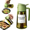 Thickened Glass Oil Bottle: Integrated Spray and Pour, Automatic Atomization, Leak-Proof, Large Capacity for Kitchen Use