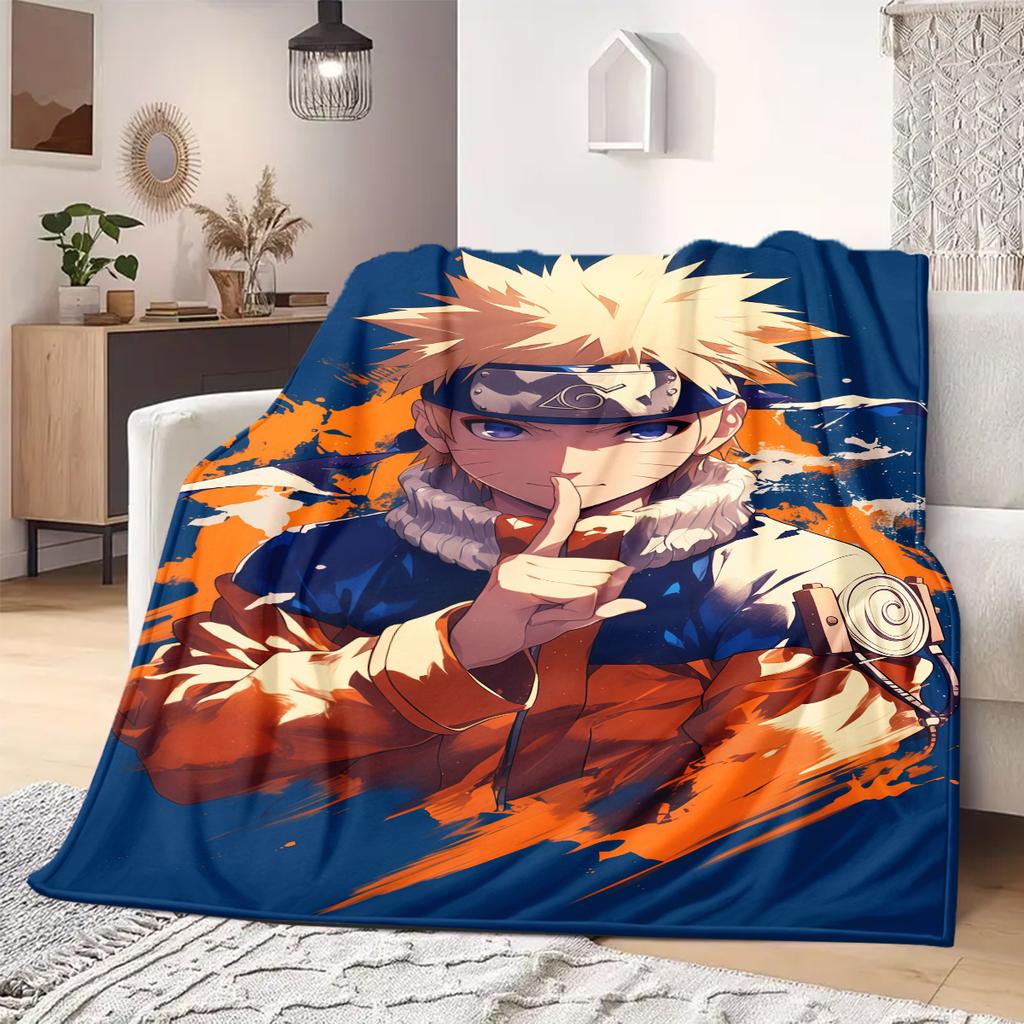 Naruto Anime Print Blanket Warm Comfortable Flannel Blanket Suitable for Bedrooms, Sofas, Beds, Chairs, Picnics, Travel