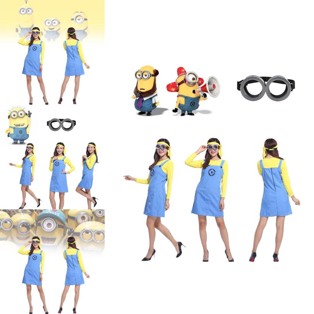Entzückendes gelbes Minion Cosplay Kostüm für Frauen Perfekt für Halloween-Partys und Events