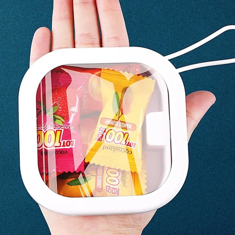 1PC Desktop Miscellaneous Plastic Storage Box Multifunctional Press Type Cotton Swab Box Storage Box Hair Clip Storage Box Coins