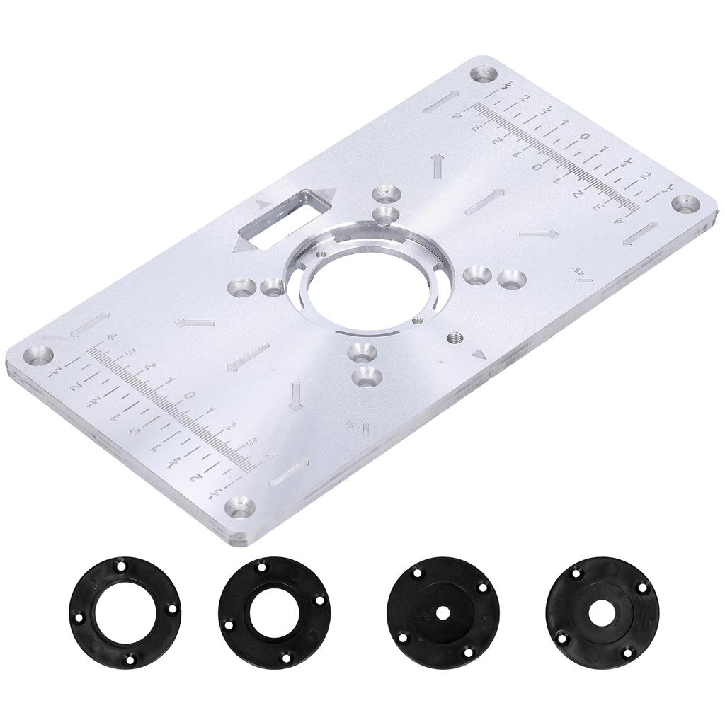 Woodworking Engraving Machine Flip Board Router Table Insert Plate Trimming Machine Flip Board 23.5x12x0.8cmBlack