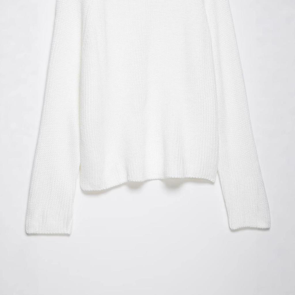 European & American Fashion Casual High Neck Slit Loose Knitwear