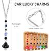 Car Rearview Mirror Mushroom Charm, Car Hanging Ornament Resin Mushroom Pendant for Women Girls, Lucky Mushroom Beaded Decor Universal Rear View
