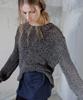 Lonkeu Cotton Apron Layered Wrap Skirt (Navy)