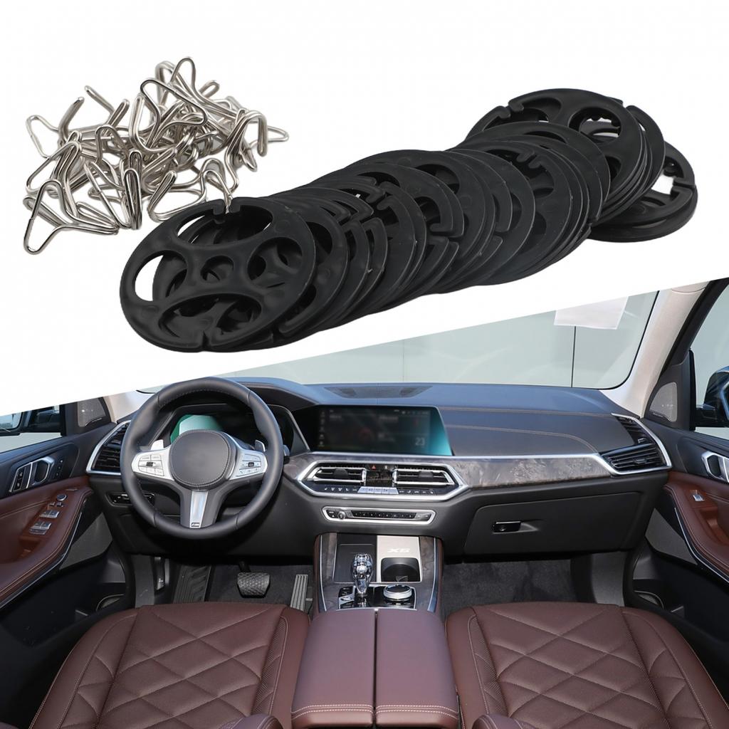 48Pcs Car Seat Cover Fasteners Metal Hooks Set for Secure Installation