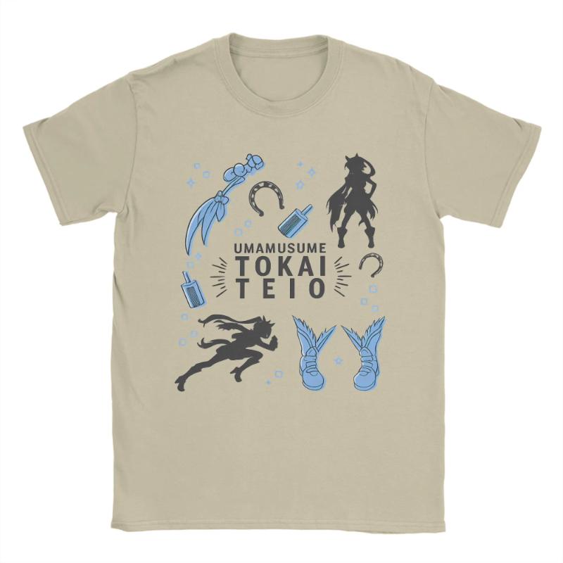 I Paused My Umamusume Career To Be Here Men T Shirt Tees Short Sleeve Round Collar T-Shirts Cotton Plus Size Clothes