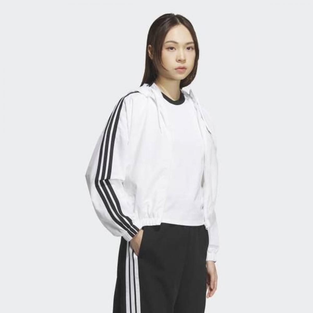 adidas Women S 3S Woven Windbreaker White